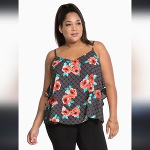 Torrid Sleevless Strappy Chiffon Cami Top 3X